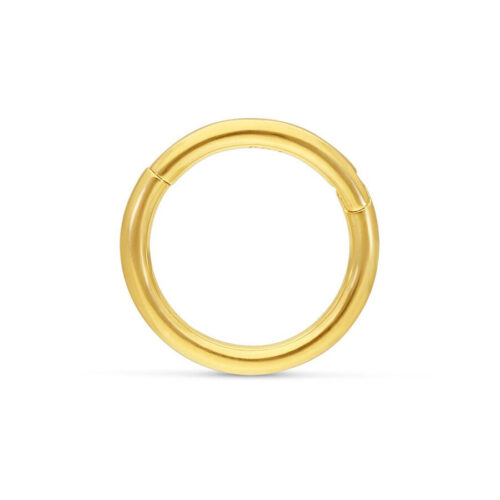 Anello in oro 18K lucido con cerniera su sfondo bianco