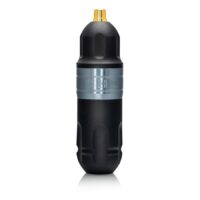 Macchina per tatuaggi nera Bishop Power Wand Shader su sfondo bianco