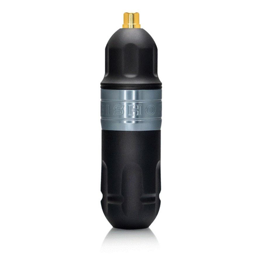 Macchina per tatuaggi nera Bishop Power Wand Shader su sfondo bianco