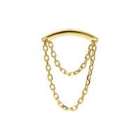 Catena Helix in oro con meccanismo Push-Fit su sfondo bianco