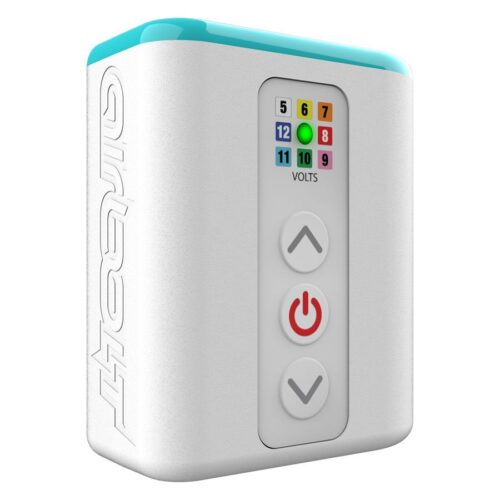 Power bank Airbolt Mini bianco con corpo in alluminio e display LED