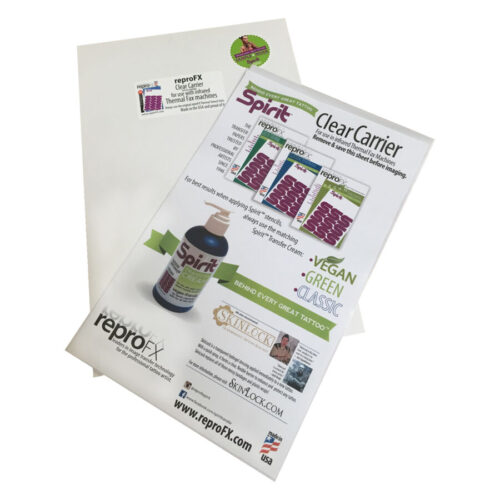 Carrier Sheet trasparente A4 su sfondo bianco