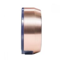 Vista laterale dell'alimentatore Critical Atomxr in oro rosa su sfondo bianco