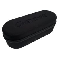 Custodia nera con cerniera e logo Cheyenne