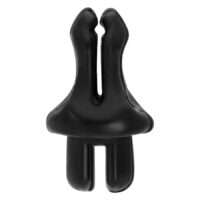 Clip nero per display Body Bit Clip nero in PTFE per display Body Bit su sfondo bianco