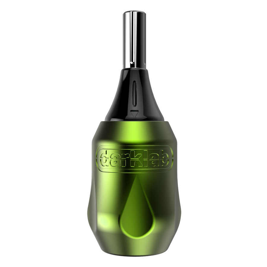 Impugnatura per tatuaggi Darklab Click Ergo 32 MM verde chiaro su sfondo bianco