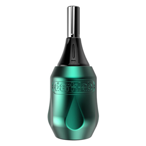 Impugnatura verde Darklab Click Ergo di FK Irons su sfondo bianco