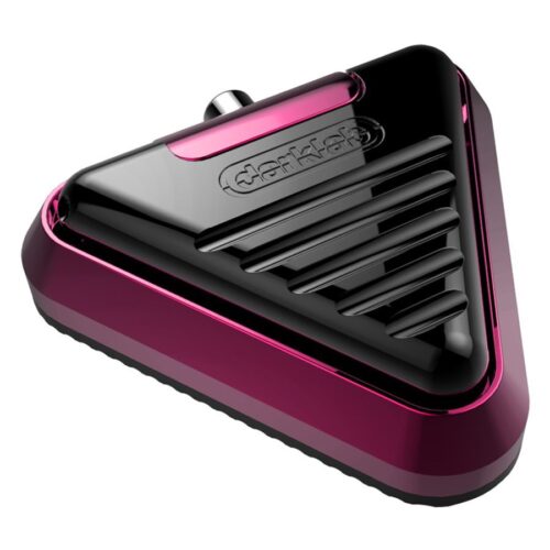 Pedale Delta triangolare in rosa e nero su sfondo bianco