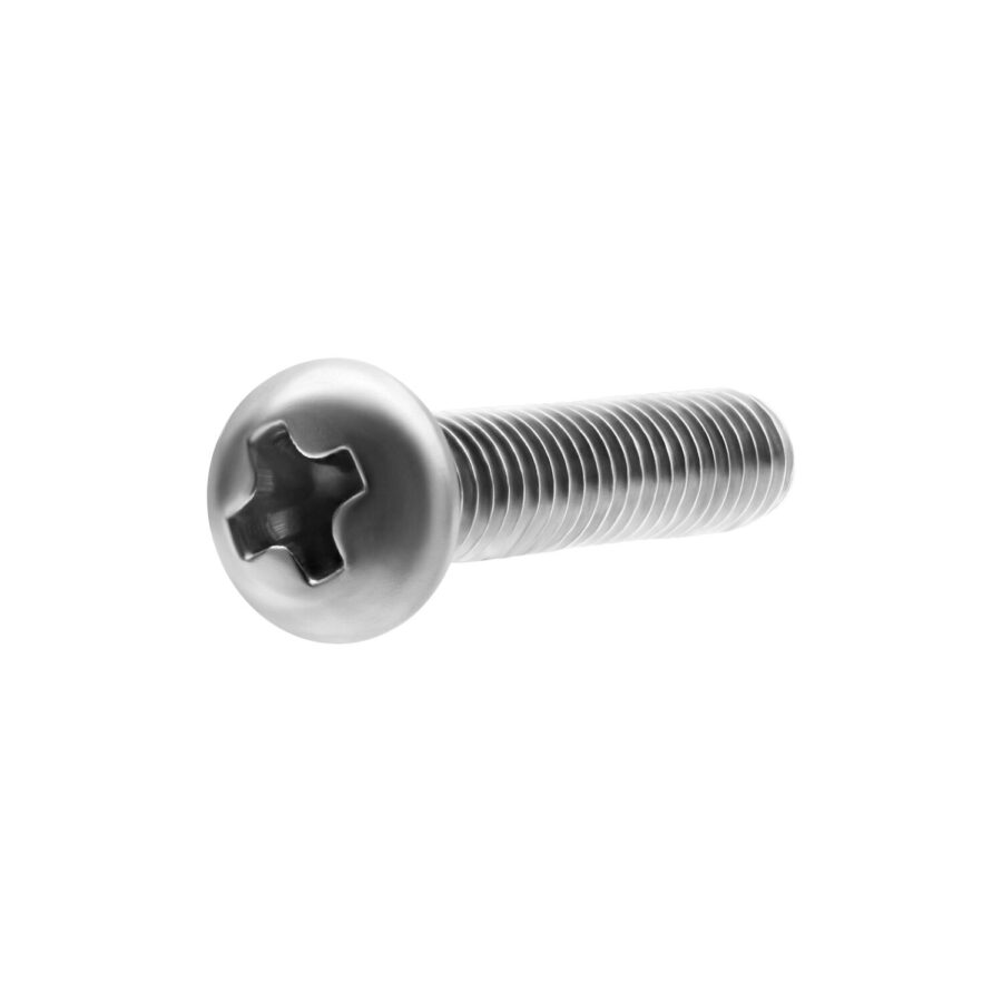 Vite di ricambio argento per TDR, spessore 2,5 mm, lunghezza 20 mm su sfondo bianco