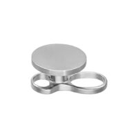 Face Dermal Anchor argento 3,0 mm con cristallo TiGlo su sfondo bianco