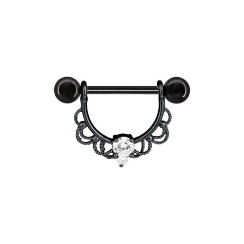 Barbell capezzolo Fairytale in acciaio - Nero