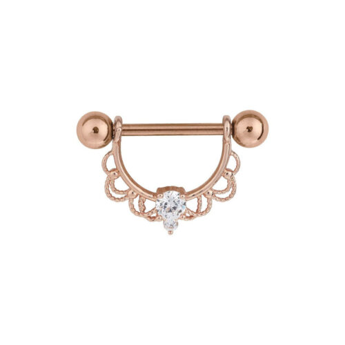 Barbell capezzolo Fairytale in acciaio - Oro rosa