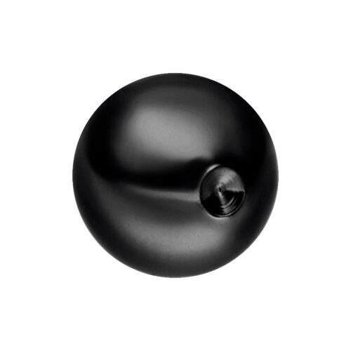 Sfera Clip In Nera in Titanio su sfondo bianco, superficie liscia