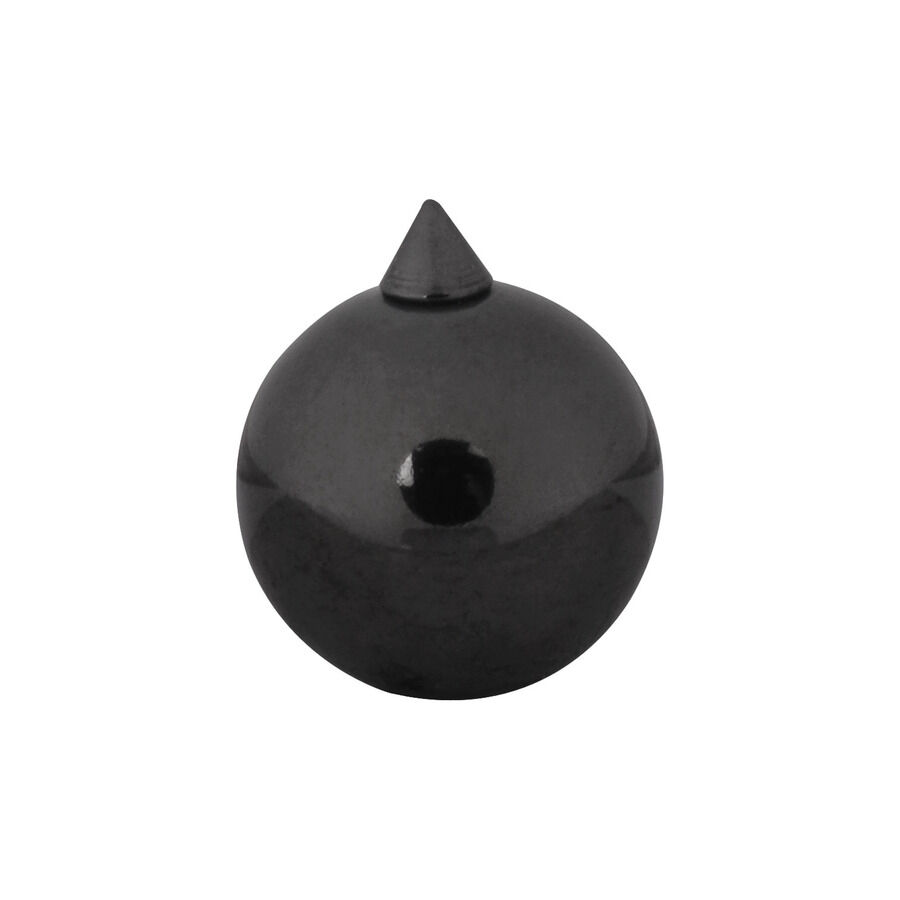 Cappello da Festa in Titanio Nero con punta su sfondo bianco