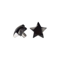 Punta a Stella in Titanio Nero 4mm Punta a stella nera in titanio con filettatura interna, dimensione 4mm