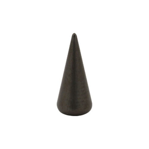 Cono in titanio nero su sfondo bianco, dimensione 3,0 mm