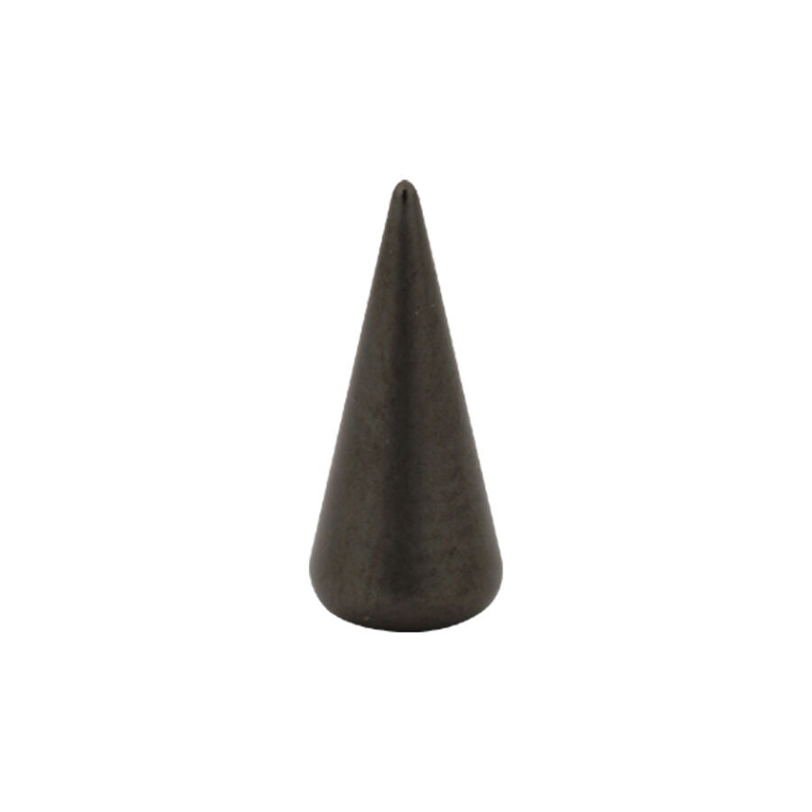 Cono in titanio nero su sfondo bianco, dimensione 3,0 mm