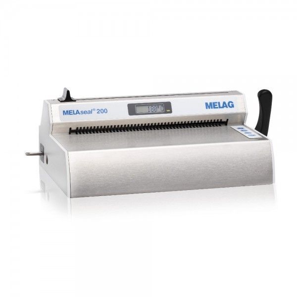 MELAseal 200 sigillatrice in acciaio inox MELAseal 200 sigillatrice in acciaio inox argentato su sfondo bianco