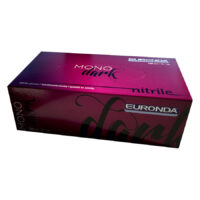 Guanti in nitrile neri Euronda Monodark Scatola di guanti in nitrile Euronda Monodark, rosso scuro, nero