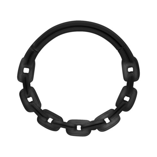 Anchor Chain Clicker nero con diametro interno di 12 mm su sfondo bianco