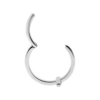 Hinged Cross Ring in argento con diametro interno di 12,0 mm su sfondo bianco