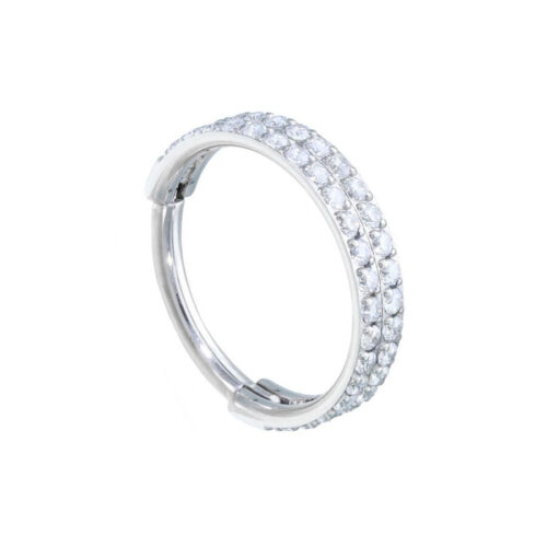 Hinged 2 Rings Crystal Clicker Acciaio<!--6040eccb0966c-->