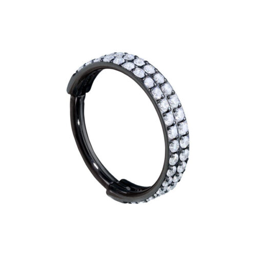 Hinged 2 Rings Crystal Clicker Acciaio<!--6040eccb0966c-->