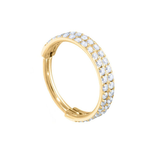 Hinged 2 Rings Crystal Clicker Acciaio<!--6040eccb0966c-->