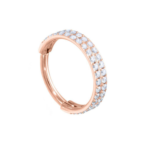 Hinged 2 Rings Crystal Clicker Acciaio<!--6040eccb0966c-->