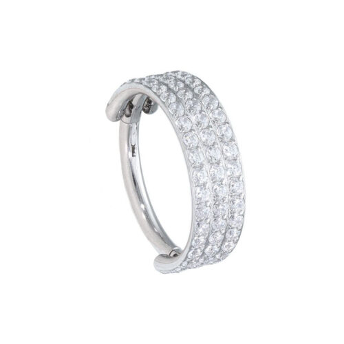 Hinged 3 Rings Crystal Clicker Acciaio<!--6040eec5ccef4-->