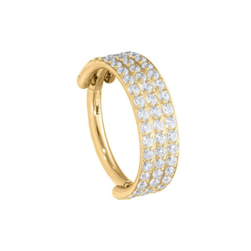 Hinged 3 Rings Crystal Clicker Acciaio<!--6040eec5ccef4-->