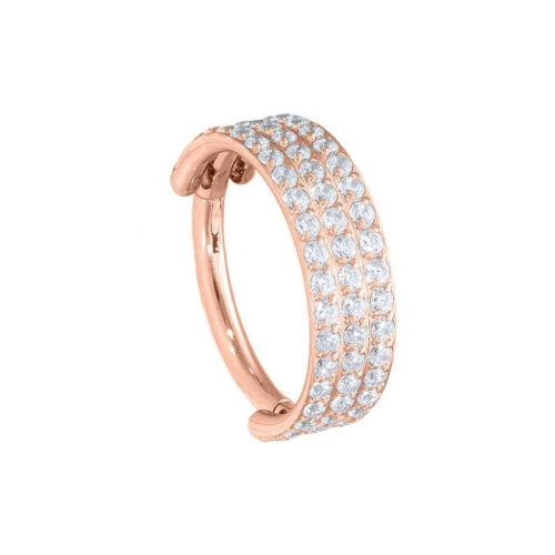 Hinged 3 Rings Crystal Clicker Acciaio<!--6040eec5ccef4-->