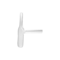 Accessorio metallico color argento per Push Fit su sfondo bianco