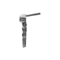 Vista laterale del nero Push Fit Bella attacco in argento con cristallo chiaro