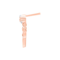 Attacco Push Fit in rosé oro per piercing all'orecchio su sfondo bianco