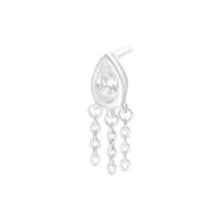 Argento Push Fit con cristallo chiaro e dettagli a catena