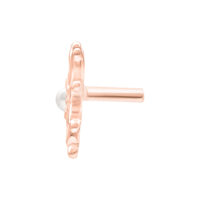 Attacco Push Fit Bloom in oro rosa, in argento, 7 mm, su sfondo bianco