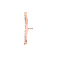 Attacco Push Fit oro rosa con cristalli chiari su sfondo bianco