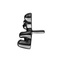 Attacco nero Gummi Bear per Push Fit in argento