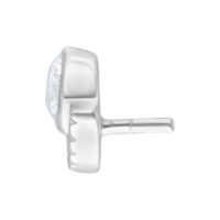 Attacco Push Fit Arinna argento con design piatto su sfondo bianco