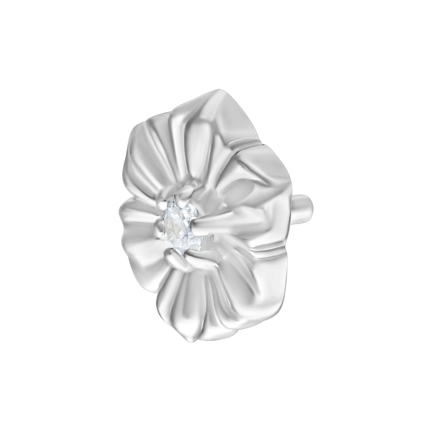 Accessorio Hibiscus Argento per Push Fit, forma di fiore