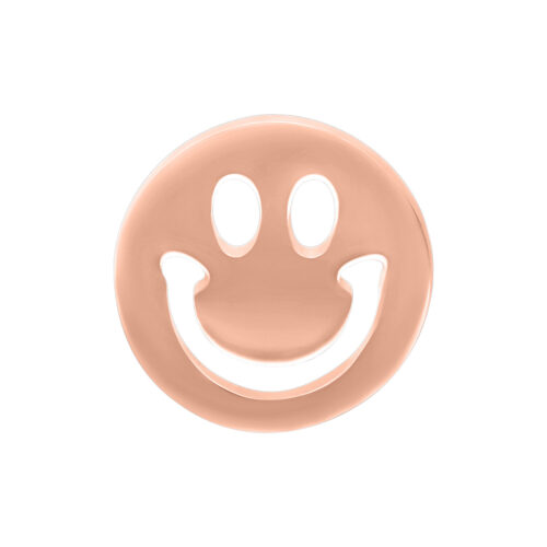 Smiley in oro rosa per Push Fit su sfondo bianco