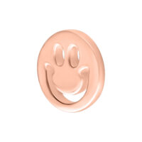 Smiley in oro rosa per Push Fit su sfondo bianco