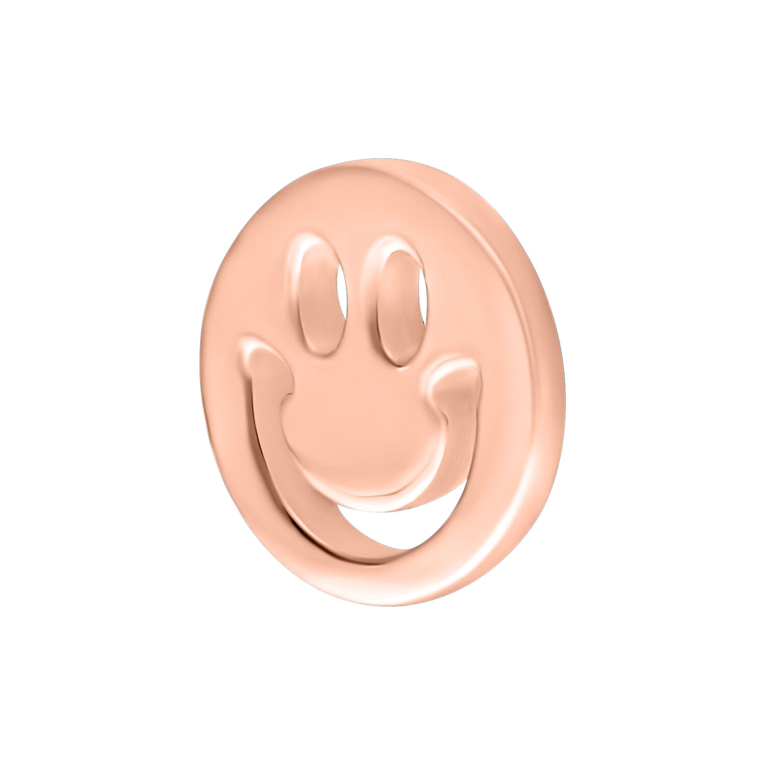 Smiley in oro rosa per Push Fit su sfondo bianco
