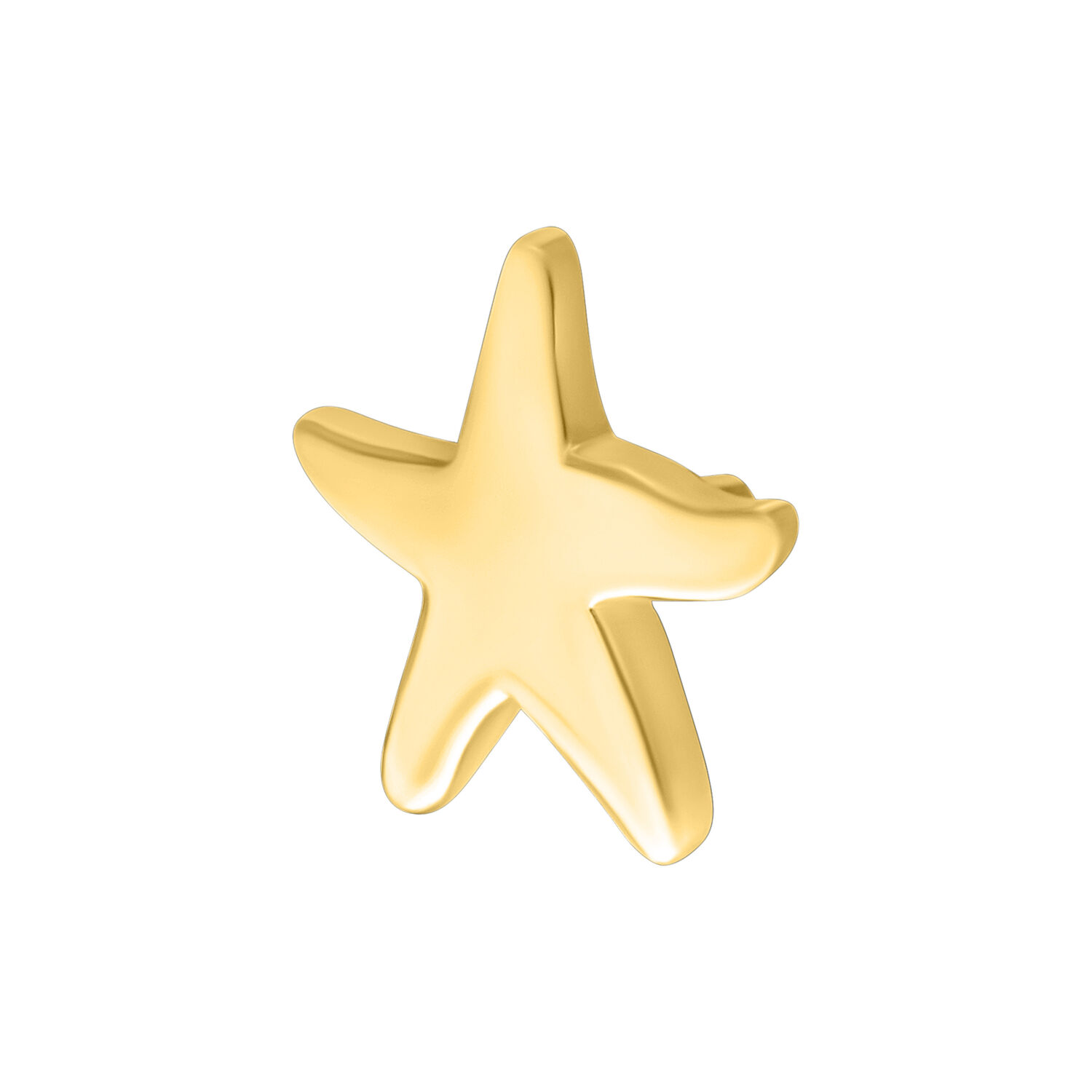 Starfish dorato per Push Fit Starfish dorato a forma di stella su sfondo bianco