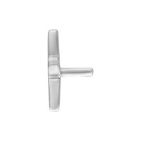 Accessorio in argento a forma di stella su sfondo bianco