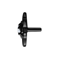 Accessorio Sunflower nero con filettatura Push Fit, vista laterale