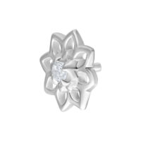 Sole d'Argento con cristallo chiaro su sfondo bianco