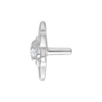 Punta Sunflower Push Fit in argento su sfondo bianco