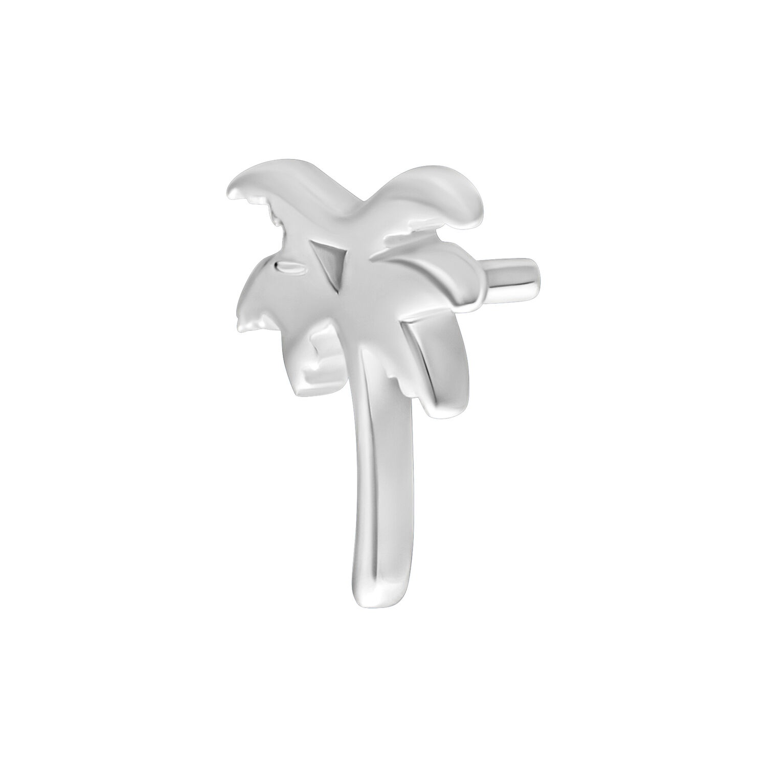 Palma d'argento per piercing Push Fit su sfondo bianco